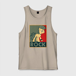 Майка мужская хлопок Rock Pony, цвет: миндальный