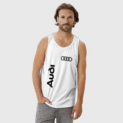 Майка мужская хлопок Audi Style, цвет: белый — фото 2