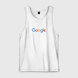Майка мужская хлопок Google, цвет: белый