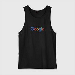 Майка мужская хлопок Google, цвет: черный
