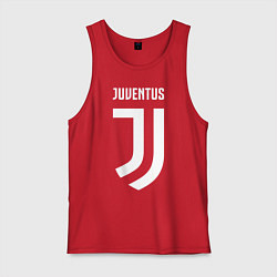 Майка мужская хлопок FC Juventus, цвет: красный