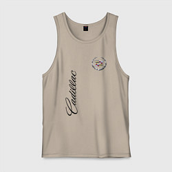 Майка мужская хлопок Cadillac, цвет: миндальный