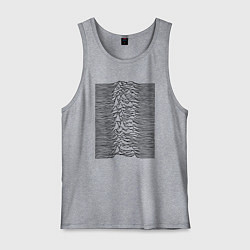 Майка мужская хлопок Unknown Pleasures, цвет: меланж