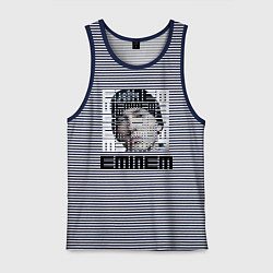 Майка мужская хлопок Eminem labyrinth, цвет: синяя тельняшка