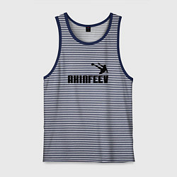 Майка мужская хлопок Akinfeev Style, цвет: синяя тельняшка