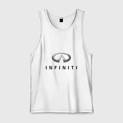 Майка мужская хлопок Logo Infiniti, цвет: белый