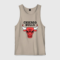 Майка мужская хлопок Chicago Bulls, цвет: миндальный