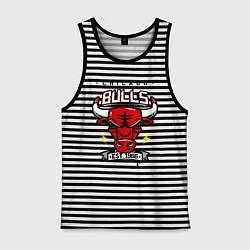 Майка мужская хлопок Chicago Bulls est. 1966, цвет: черная тельняшка