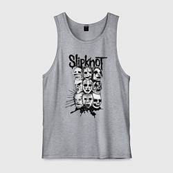 Майка мужская хлопок Slipknot Faces, цвет: меланж