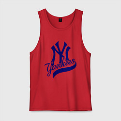 Майка мужская хлопок NY - Yankees, цвет: красный