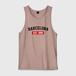 Майка мужская хлопок FC Barcelona Est. 1899, цвет: пыльно-розовый