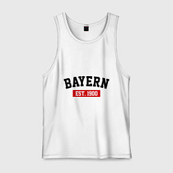 Майка мужская хлопок FC Bayern Est. 1900, цвет: белый