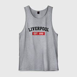 Майка мужская хлопок FC Liverpool Est. 1892, цвет: меланж