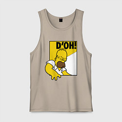 Майка мужская хлопок Homer D'OH!, цвет: миндальный