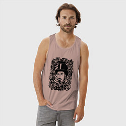 Майка мужская хлопок System of a Down, цвет: пыльно-розовый — фото 2