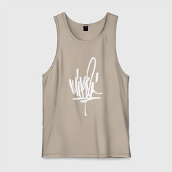 Майка мужская хлопок Mike Shinoda: autograph, цвет: миндальный