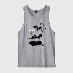 Майка мужская хлопок I'm not a CAT!, цвет: меланж
