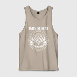 Майка мужская хлопок Machine Head MCMXCII, цвет: миндальный