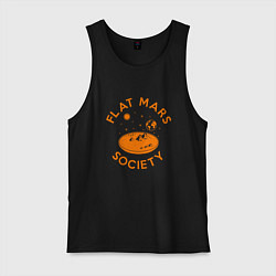 Майка мужская хлопок Flat Mars Society, цвет: черный