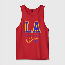 Майка мужская хлопок Lebron 23: Los Angeles, цвет: красный