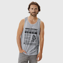 Майка мужская хлопок RDR II: Proclamation, цвет: меланж — фото 2