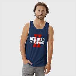 Майка мужская хлопок RDR II, цвет: тёмно-синий — фото 2