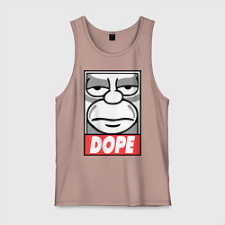 Майка мужская хлопок Homer dope, цвет: пыльно-розовый