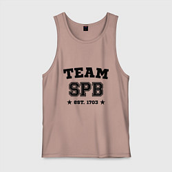 Майка мужская хлопок Team SPB est. 1703, цвет: пыльно-розовый