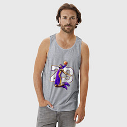 Майка мужская хлопок Леброн Джеймс, цвет: меланж — фото 2