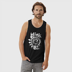 Майка мужская хлопок Blink-182: Smile, цвет: черный — фото 2