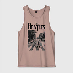 Майка мужская хлопок The Beatles: Mono Abbey Road, цвет: пыльно-розовый