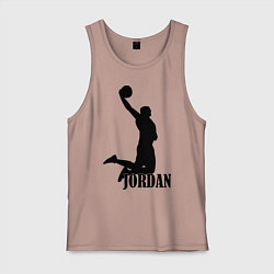 Майка мужская хлопок Jordan Basketball, цвет: пыльно-розовый