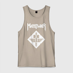 Майка мужская хлопок Manowar, цвет: миндальный