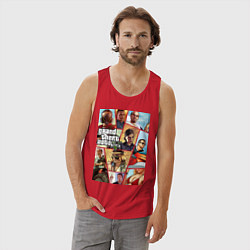 Майка мужская хлопок GTA 5: Stories, цвет: красный — фото 2