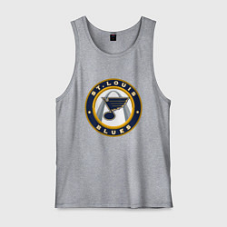 Майка мужская хлопок St Louis Blues, цвет: меланж