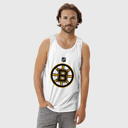 Майка мужская хлопок Boston Bruins NHL, цвет: белый — фото 2