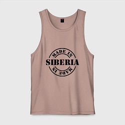 Майка мужская хлопок Made in Siberia, цвет: пыльно-розовый