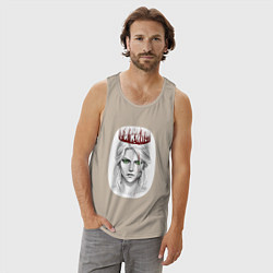 Майка мужская хлопок Цирилла, цвет: миндальный — фото 2