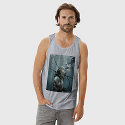 Майка мужская хлопок Death Stranding, цвет: меланж — фото 2