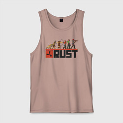 Майка мужская хлопок Evolution Rust, цвет: пыльно-розовый