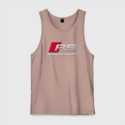 Майка мужская хлопок AUDI RS, цвет: пыльно-розовый
