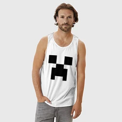 Майка мужская хлопок Minecraft, цвет: белый — фото 2
