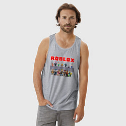Майка мужская хлопок ROBLOX, цвет: меланж — фото 2