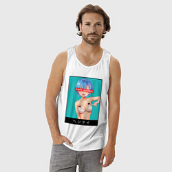 Майка мужская хлопок Rem-chan, цвет: белый — фото 2