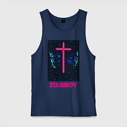 Майка мужская хлопок STARBOY, цвет: тёмно-синий