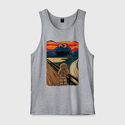 Майка мужская хлопок КОРЖИК КРИК, цвет: меланж