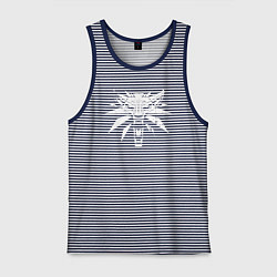 Майка мужская хлопок Ведьмак, цвет: синяя тельняшка