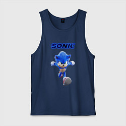 Майка мужская хлопок SONIC, цвет: тёмно-синий