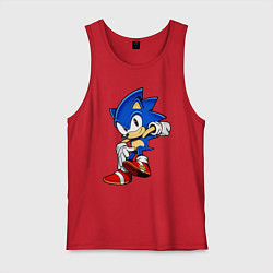 Майка мужская хлопок SONIC, цвет: красный