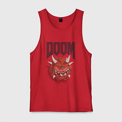 Майка мужская хлопок DOOM, цвет: красный